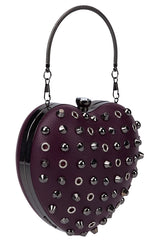 Bessie London Studded Heart Crossbody Bag