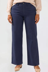 YMI Junior Plus High Rise Hyperstretch Wide Leg Pants - Navy