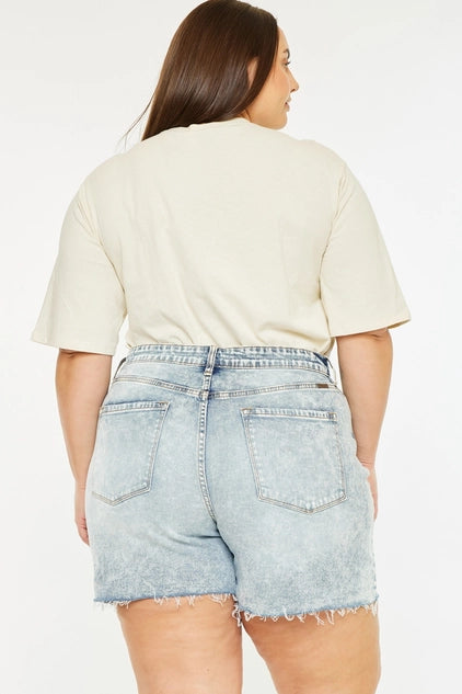 Kan Can USA Plus 90's High Rise SHORTS - Light Wash
