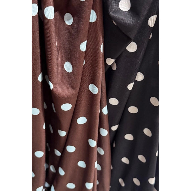 Curve Market Plus Size Polka Dot Mesh Halter Neck Drop Waist Mini Dress