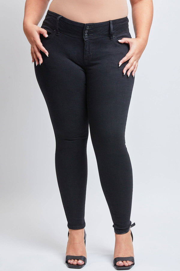 YMI Plus WannaBettaButt Skinny Jeans - Black