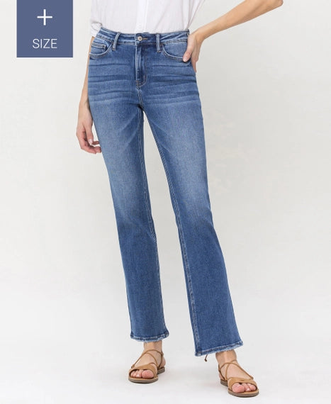 Lovervet by VERVET Plus Size High Rise Slim Bootcut Jeans - Paramount