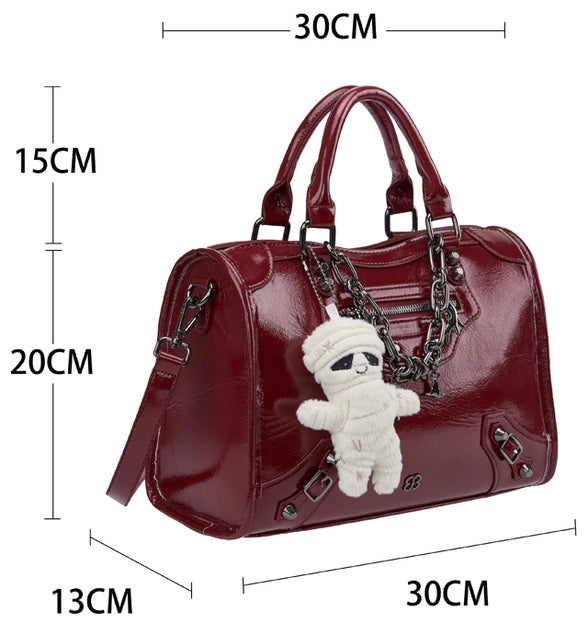 Bessie London Vintage Gothic Mini Bowling Bag