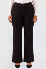YMI Junior Plus Hyperstretch Wide Leg Pants - Black