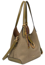 Bessie London Suede Shoulder Bag with Charm
