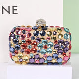 PEACH ACCESSORIES Crystals Evening Clutch Bag - Beige