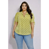 Black Pearl Clothing Plus Polka Charm Blouse