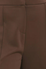 Flying Tomato Solid Stretch Woven Pant - Brown