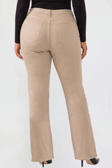 YMI Junior Plus Wide Leg Hyperstretch Pants - Taupe
