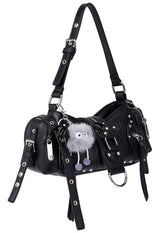 Bessie London Punk Buckle Baguette Bag