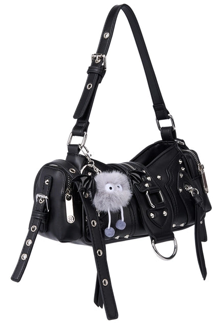 Bessie London Punk Buckle Baguette Bag