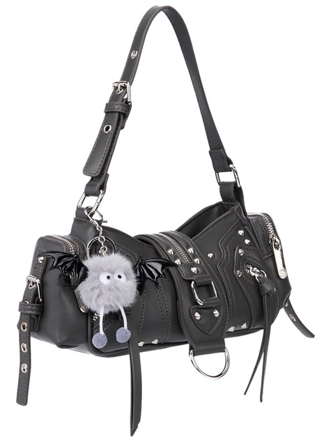 Bessie London Punk Buckle Baguette Bag