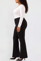 YMI Junior Plus Hyperstretch Wide Leg Pants - Black