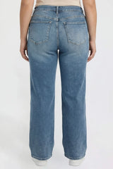 YMI Junior Plus Bella High Rise Wide Leg Jeans - Medium Wash