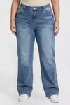 YMI Junior Plus Bella High Rise Wide Leg Jeans - Medium Wash