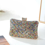 PEACH ACCESSORIES Crystals Stones Evening Clutch Bag - Rainbow