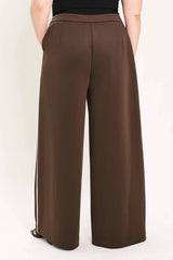 Flying Tomato Solid Stretch Woven Pant - Brown