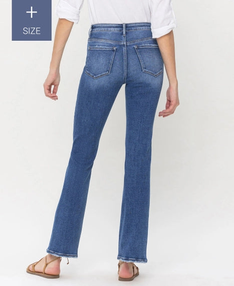 Lovervet by VERVET Plus Size High Rise Slim Bootcut Jeans - Paramount
