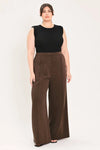 Flying Tomato Solid Stretch Woven Pant - Brown