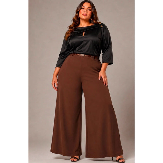 DORCAS Plus Size Keyhole Blouse