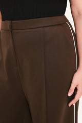 Flying Tomato Solid Stretch Woven Pant - Brown