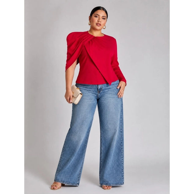 DORCAS Plus Size the Kensington Drape Top