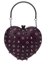 Bessie London Studded Heart Crossbody Bag