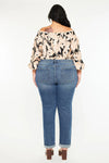 Kan Can USA Plus Size Essentials Mid Rise Slim Straight Jean - Dark Wash