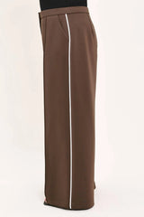 Flying Tomato Solid Stretch Woven Pant - Brown