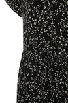 WOJCOR Plus Size Floral Pattern A-Line Maxi KnittedDress - Black