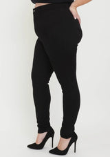 Vibrant M.i.U Plus Berry Skinny Jeans - Black