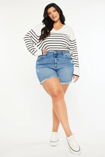 Kan Can USA Plus High Rise SHORT - Medium wash