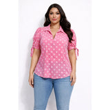 Black Pearl Clothing Plus Polka Charm Blouse