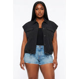 Black Pearl Clothing Plus City Shift Crop Top