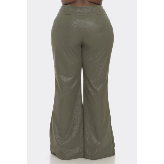 The Sang Plus Size Waist Button Up Long Pants
