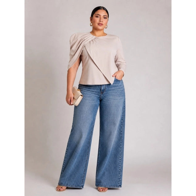 DORCAS Plus Size the Kensington Drape Top