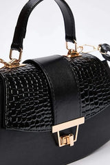 WOJCOR Suede Mini Shoulder Bag with Accessory Closure
