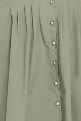 Flying Tomato Plus Size Collar Solid Woven Midi Dress - Olive