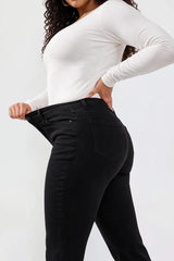 YMI Junior Plus Hyperstretch Wide Leg Pants - Black