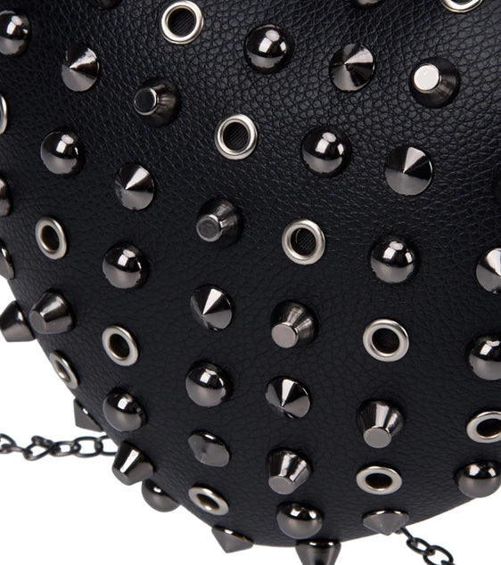 Bessie London Studded Heart Crossbody Bag