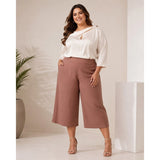 DORCAS Plus Size Keyhole Blouse