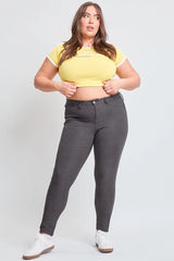 YMI Junior Plus Size Hyperstretch Skinny Pants - Smoke