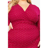 Black Pearl Clothing Plus Whispering Bloom Midi Dress