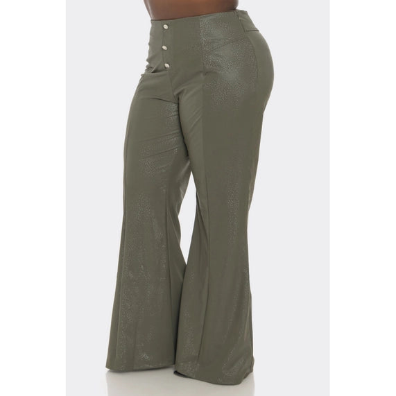 The Sang Plus Size Waist Button Up Long Pants