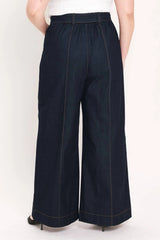 Flying Tomato Plus Size Wide Leg Denim Pant - Dark Denim
