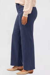 YMI Junior Plus High Rise Hyperstretch Wide Leg Pants - Navy