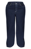 PrettyLittleThing Plus Mid Rise Wide Leg Jeans - Indigo