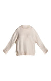 PrettyLittleThing Plus Thick Rib Crew Neck Oversized Jumper - Cream