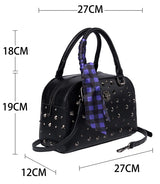 Bessie London Studded Boston Bag