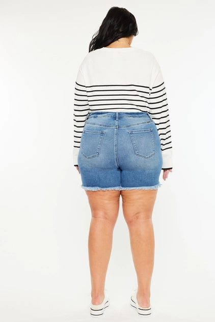 Kan Can USA Plus High Rise SHORT - Medium wash